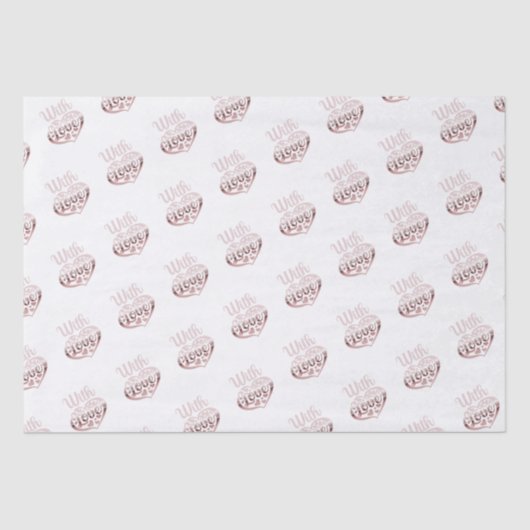 バラ金ゴールドメタリックルックバレンタインハートラブホワイト 薄葉紙 (正面)