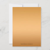 バラ金ゴールドメタリック企業の感謝祭カード シーズンカード (裏面)