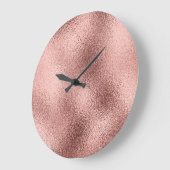 バラ金ゴールドメタリック：ヴィンテージシャイン。 ラージ壁時計 (傾斜)