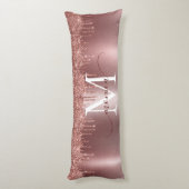 バラ金ゴールドメタルグリッタードリップモノグラム名 ボディピロー (裏面 (縦))