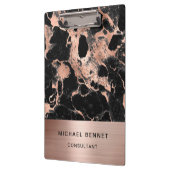 バラ金ゴールドメタルブラックマーブルコンサルタントビジネス クリップボード (左)