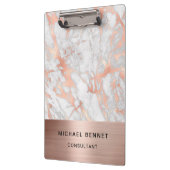 バラ金ゴールドメタルホワイトマーブルコンサルタントビジネス クリップボード (左)