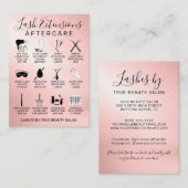 バラ金ゴールドメタルラッシュエクステンションアフターケアアイコン 名刺 (正面/裏面)