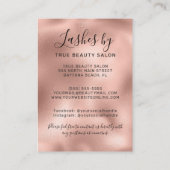 バラ金ゴールドメタルラッシュエクステンションアフターケアアイコン 名刺 (裏面)