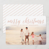 バラ金ゴールドメリークリスマススクリプトホリデーカード シーズンカード (正面/裏面)