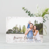 バラ金ゴールドメリークリスマススターズフォトホリデーカード シーズンカード (スタンド正面)