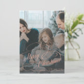 バラ金ゴールドメリークリスマス5写真コラージュ シーズンカード (スタンド正面)