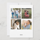 バラ金ゴールドメリークリスマス5写真コラージュ シーズンカード (裏面)