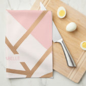 バラ金ゴールドモザイク キッチンタオル (四つ折り)