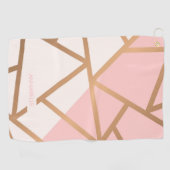 バラ金ゴールドモザイク ゴルフタオル (横)