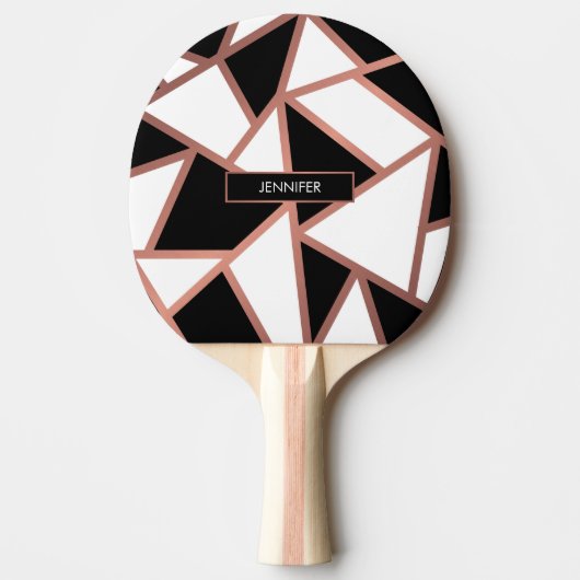 バラ金ゴールドモザイク 卓球ラケット (正面)