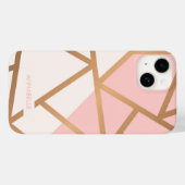 バラ金ゴールドモザイク Case-Mate iPhoneケース (裏面 (横))