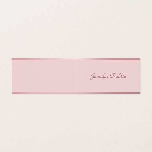 バラ金ゴールドモダンの手書きスクリプエレガントト名 名刺 (外部フラット)