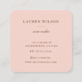 バラ金ゴールドモダンアートデコスクエア名刺 スクエア名刺 (裏面)