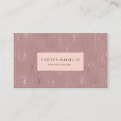 バラ金ゴールドモダンアールデコ名刺 名刺 (正面)