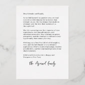 バラ金ゴールドモダンオクラシックバルフォトクリスマスカード 箔シーズンカード (裏面)