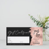 バラ金ゴールドモダンギフトカード証明書の追加ロゴ (スタンド正面)