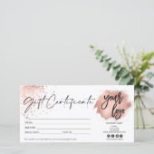 バラ金ゴールドモダンギフトカード証明書の追加ロゴ (スタンド正面)