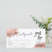 バラ金ゴールドモダンギフトカード証明書の追加ロゴ (スタンド正面)