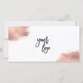 バラ金ゴールドモダンギフトカード証明書の追加ロゴ (裏面)