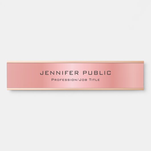 バラ金ゴールドモダングラマーエレガントテンプレート サインプレート (正面)