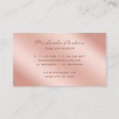 バラ金ゴールドモダングラムシグネチャーヘアメイクアップ 名刺 (裏面)