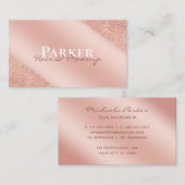 バラ金ゴールドモダングラムシグネチャーヘアメイクアップ 名刺 (正面/裏面)