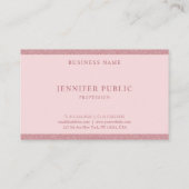 バラ金ゴールドモダングリッターエレガントシンプルテンプレート 名刺 (裏面)