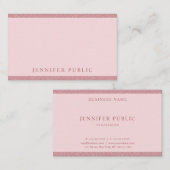 バラ金ゴールドモダングリッターエレガントシンプルテンプレート 名刺 (正面/裏面)