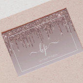 バラ金ゴールドモダングリッターガーリーメイクアップアーティスト 名刺