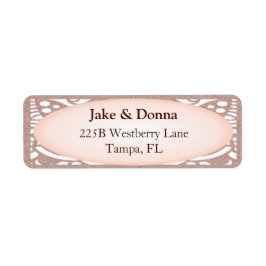 バラ金ゴールドモダングリッター結婚ラベル ラベル