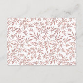 バラ金ゴールドモダングリッター結婚宿泊施設 エンクロージャーカード (裏面)