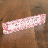 バラ金ゴールドモダングリッター デスクネームプレート (側面)