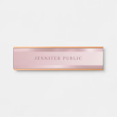 バラ金ゴールドモダンシンプルテンプレートトレンディー サインプレート (正面)