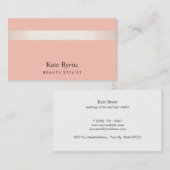 バラ金ゴールドモダンスタイリッシュコーラルピーチ 名刺 (正面/裏面)