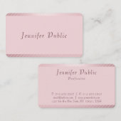 バラ金ゴールドモダンテンプレートエレガントトレンディーシンプル 名刺 (正面/裏面)