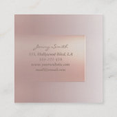 バラ金ゴールドモダンパールカラリリー スクエア名刺 (裏面)