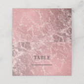 バラ金ゴールドモダンピンクグラムマーブルテーブル席 プレイスカード (外部開封)