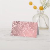 バラ金ゴールドモダンピンクグラムマーブルテーブル席 プレイスカード (裏面)