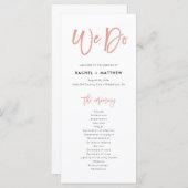 バラ金ゴールドモダンフェアリータールウィドゥ結婚式 プログラム (正面/裏面)