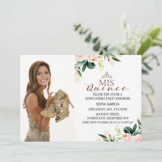 バラ金ゴールドモダンフローラフォトキンセアニェラ 招待状 (スタンド正面)