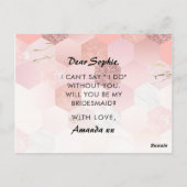 バラ金ゴールドモダンブリデスメイド提案 ポストカード (裏面)