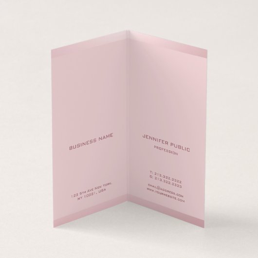 バラ金ゴールドモダンプロフェッショナルモノグラムのエレガント 名刺 (内部)