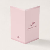 バラ金ゴールドモダンプロフェッショナルモノグラムのエレガント 名刺 (外部)