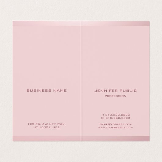 バラ金ゴールドモダンプロフェッショナルモノグラムのエレガント 名刺 (内部フラット)