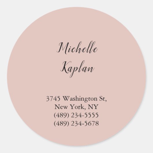 バラ金ゴールドモダンプロフェッショナル独占的 ラウンドシール (正面)