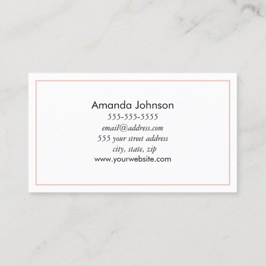 バラ金ゴールドモダンマンダラヨガインストラクター 名刺 (裏面)