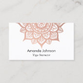 バラ金ゴールドモダンマンダラヨガインストラクター 名刺 (正面)