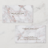 バラ金ゴールドモダンマーブルフェイクストーン 名刺 (正面/裏面)