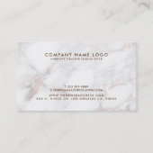 バラ金ゴールドモダンマーブルフェイクストーン 名刺 (裏面)